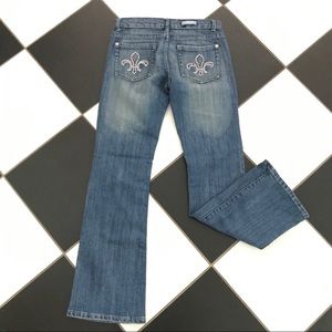 Rock & Republic Roth bootcut fleur de lis jeans 28